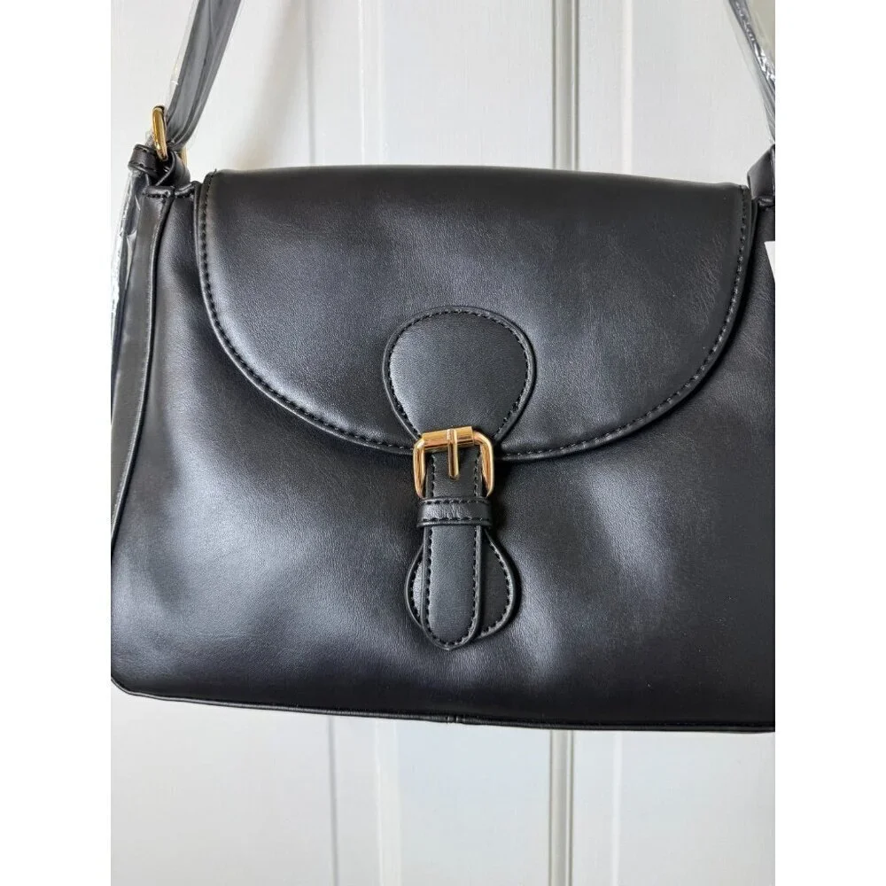New York & Company Women's James Black Shoulder Bag NWT